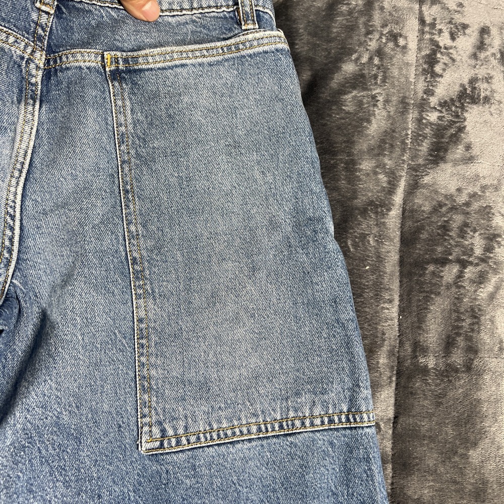 Forever 21 Retro Flare Jeans Womens Size 25x28 Blue Denim Mid Rise hippie hipste - Picture 12 of 13